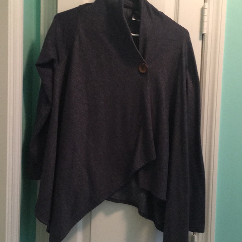 Blue Sweatshirt Material Jacket - image 1